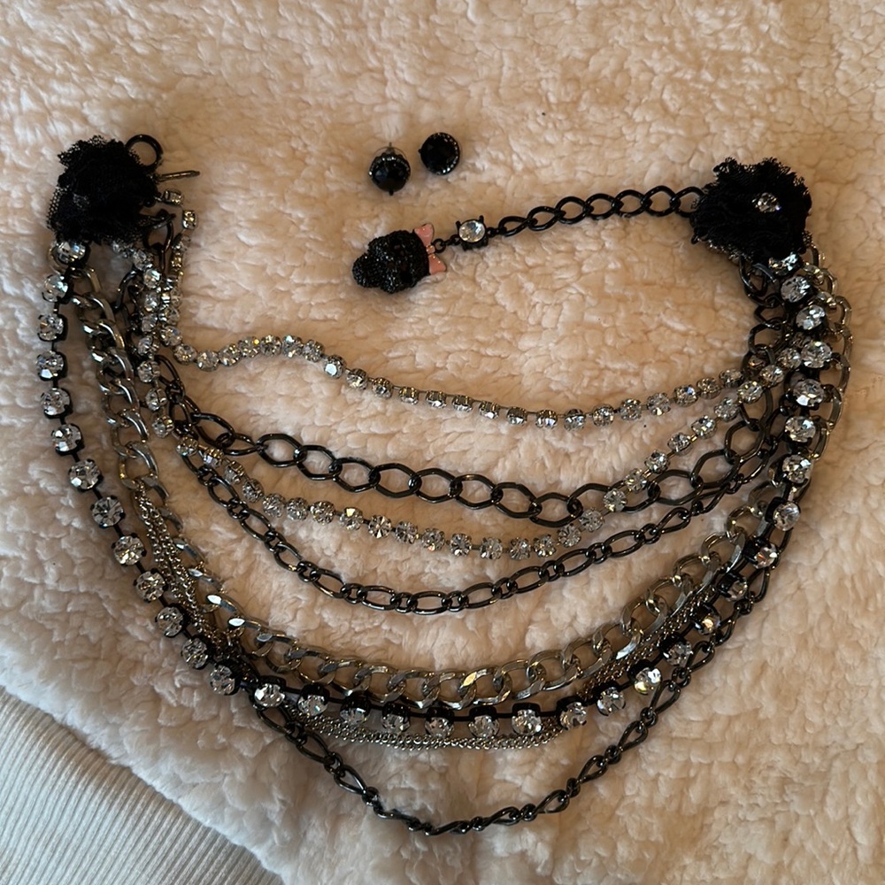 Betsy Johnson necklace & earrings